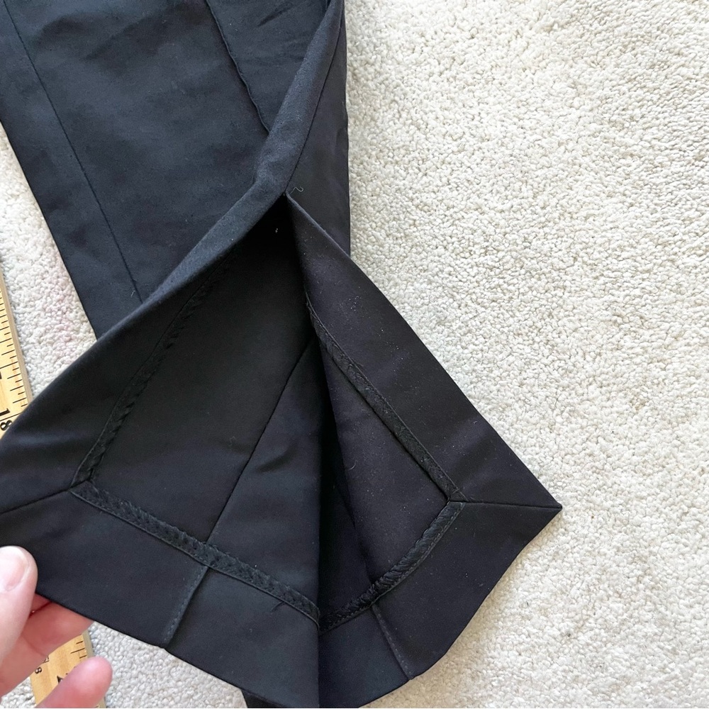 PARTOW BLACK PANTS W/ HEM SPLITS SIZE 12 MODERN CHIC MINIMALIST STYLISH - Picture 3 of 9